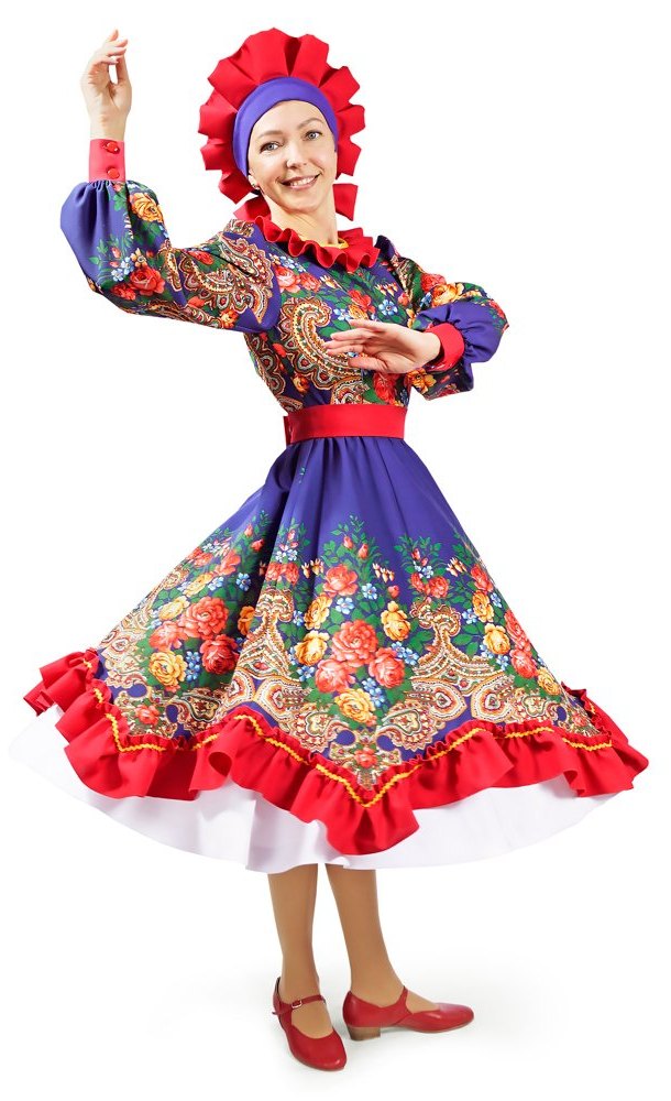 Костюм женский "Павлопосадские мотивы"
